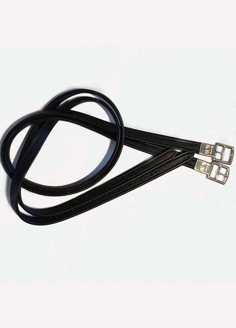 Prestige Stirrup Leathers - Non-stretch - Black