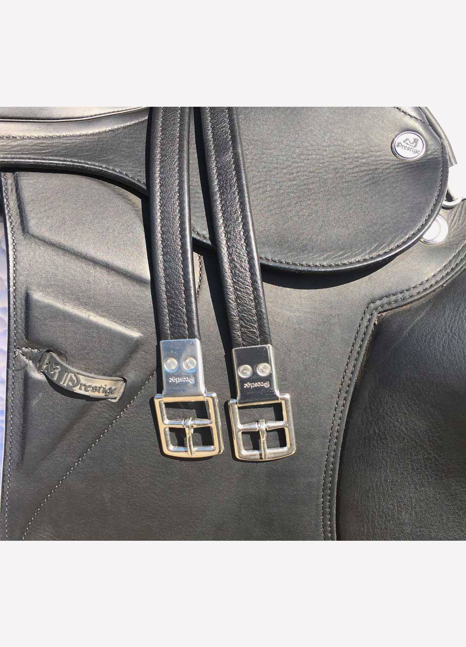 Prestige Stirrup Leathers - Non-stretch - Black