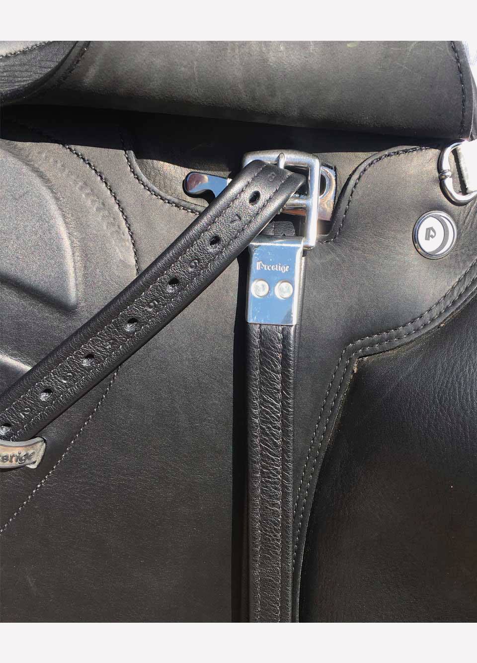 Prestige Stirrup Leathers - Non-stretch - Black