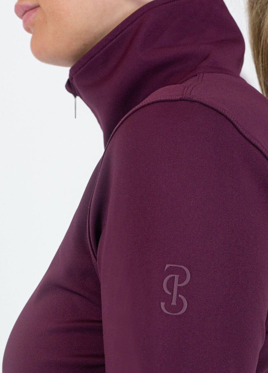 PS of Sweden Grace Half Zip Sweater - Wine