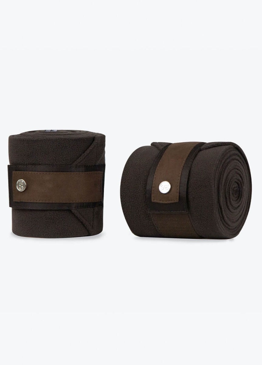 PS of Sweden Suede Polo Bandages - Coffee