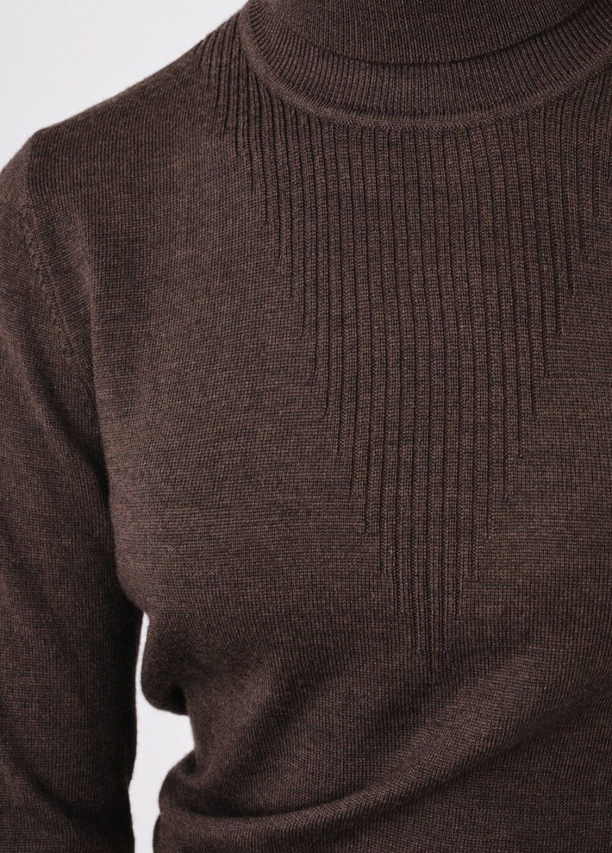 PS of Sweden Tara Fine Knit Sweater - Coffee