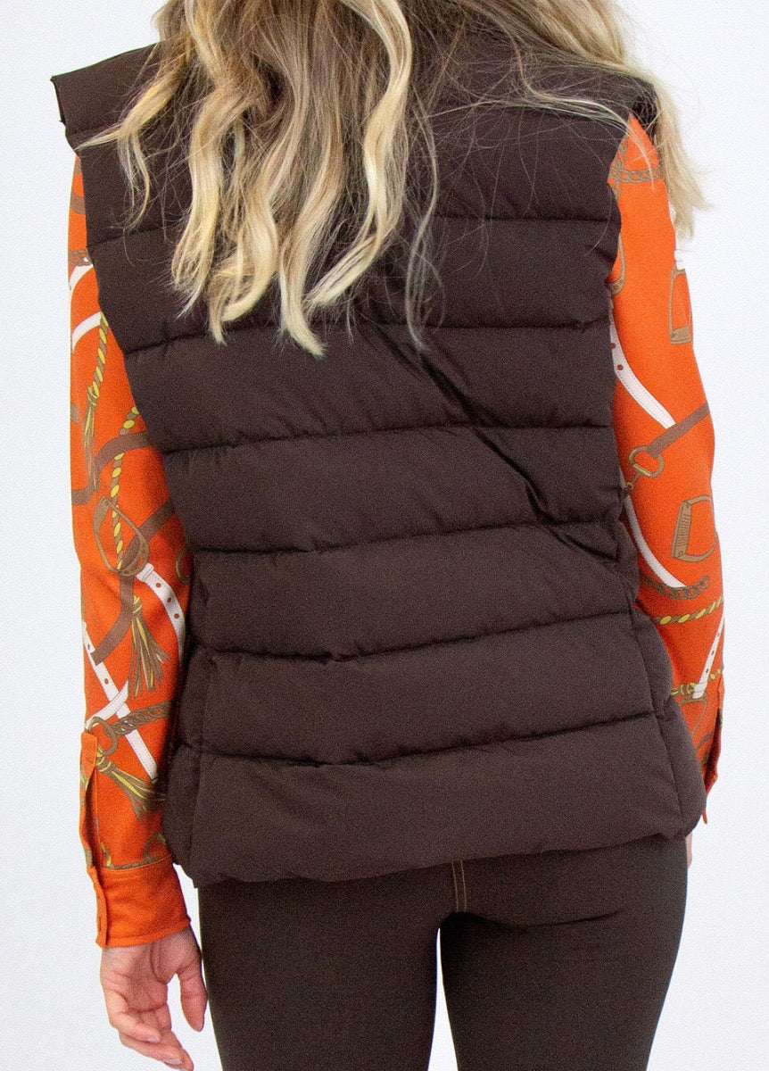 PS of Sweden Chrissy Padded Vest - Coffee
