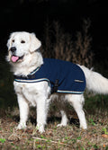 Rambo Waterproof Fleece Dog Rug - Navy/Beige/Baby Blue