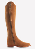 Fairfax & Favor Suede Flat Regina - Tan