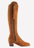 Fairfax & Favor Heeled Regina Suede Boot - Tan