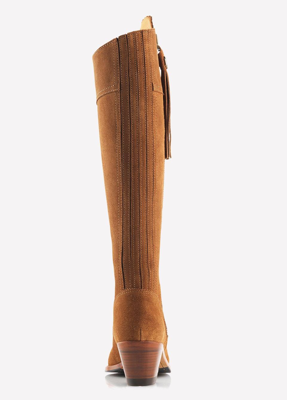 Fairfax & Favor Heeled Regina Suede Boot - Tan