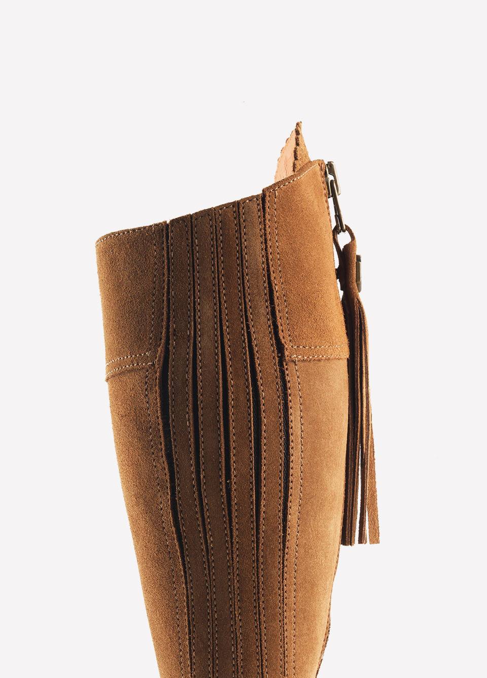 Fairfax & Favor Heeled Regina Suede Boot - Tan