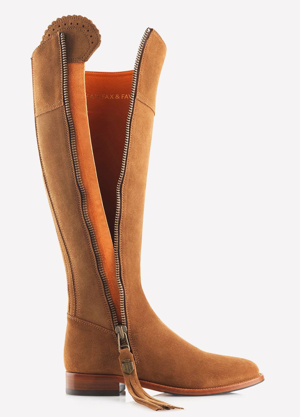 Fairfax & Favor Suede Flat Regina - Tan