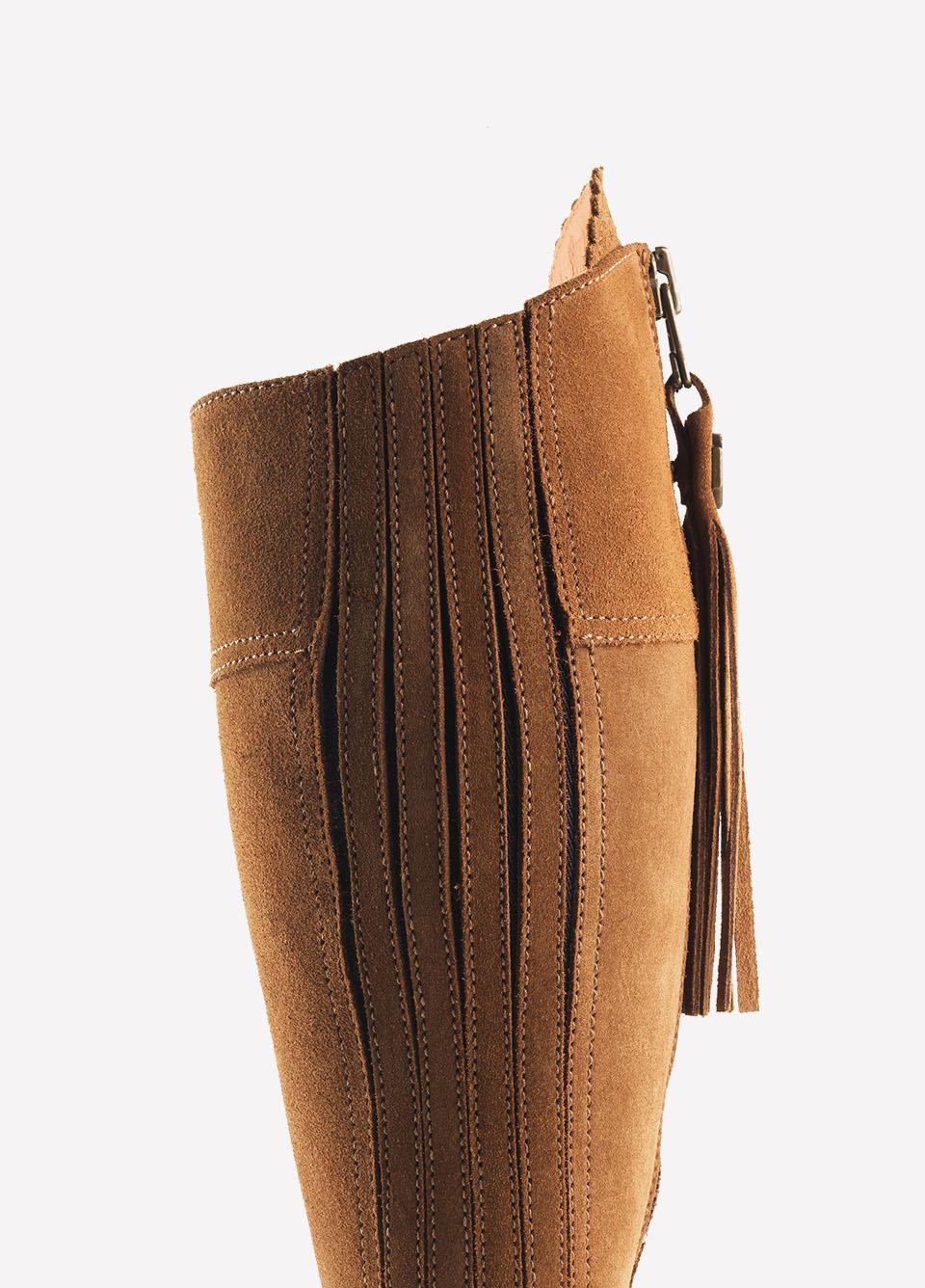 Fairfax & Favor Suede Flat Regina - Tan