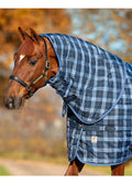 Rhino Original Stable Hood Medium - Navy Check/Indigo
