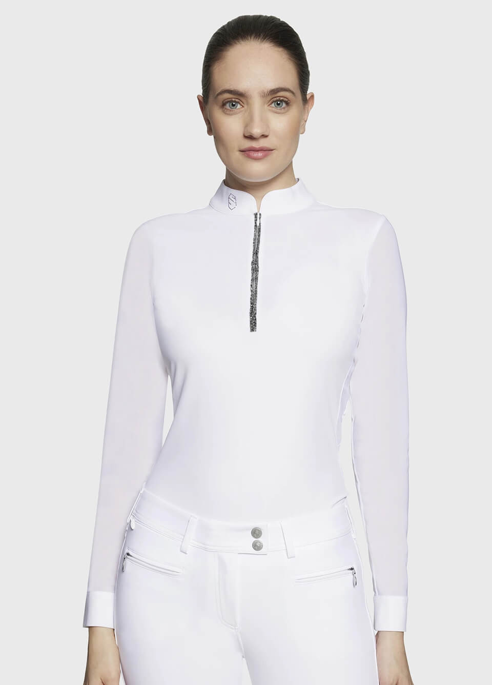 Samshield Aloise Boreal Long Sleeve Competition Shirt - White/Night Shade