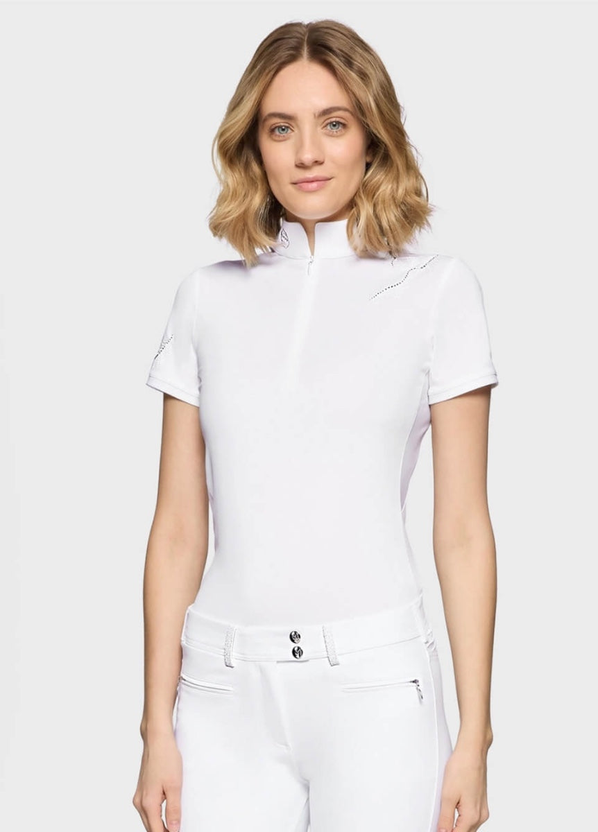 Samshield Lea Crystal Ferna S/S Showshirt - White
