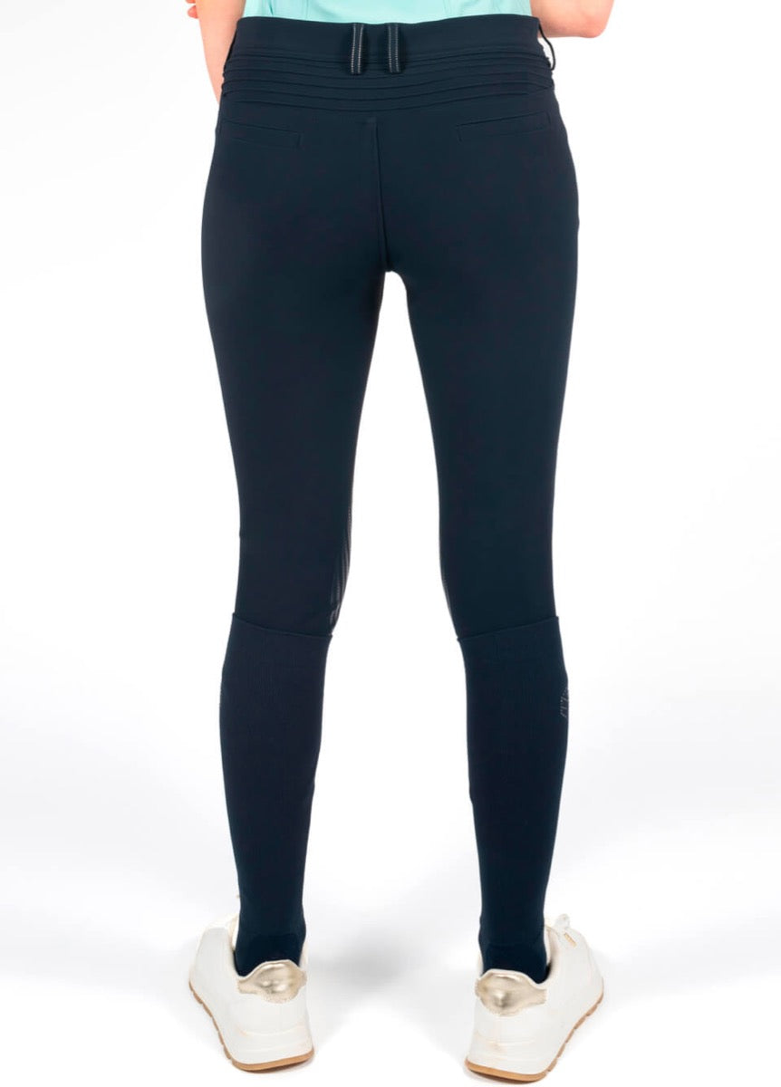 Samshield Adele Metal Dots Knee Grip Breeches - Navy/Rose
