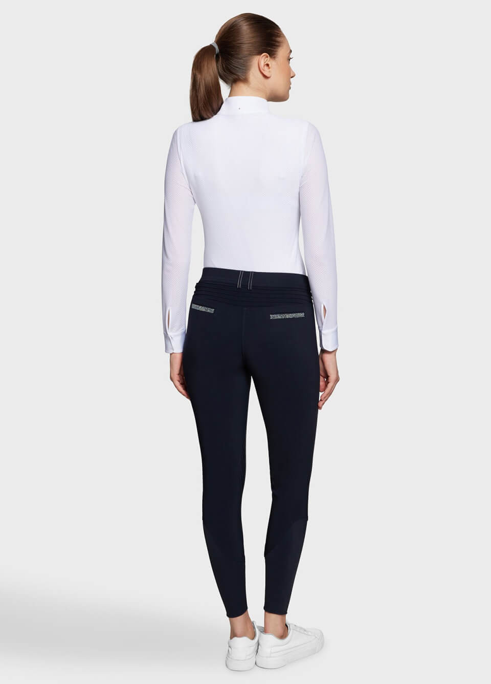 Samshield Adele Boreal Knee Grip Breeches - Navy Ocean Depth