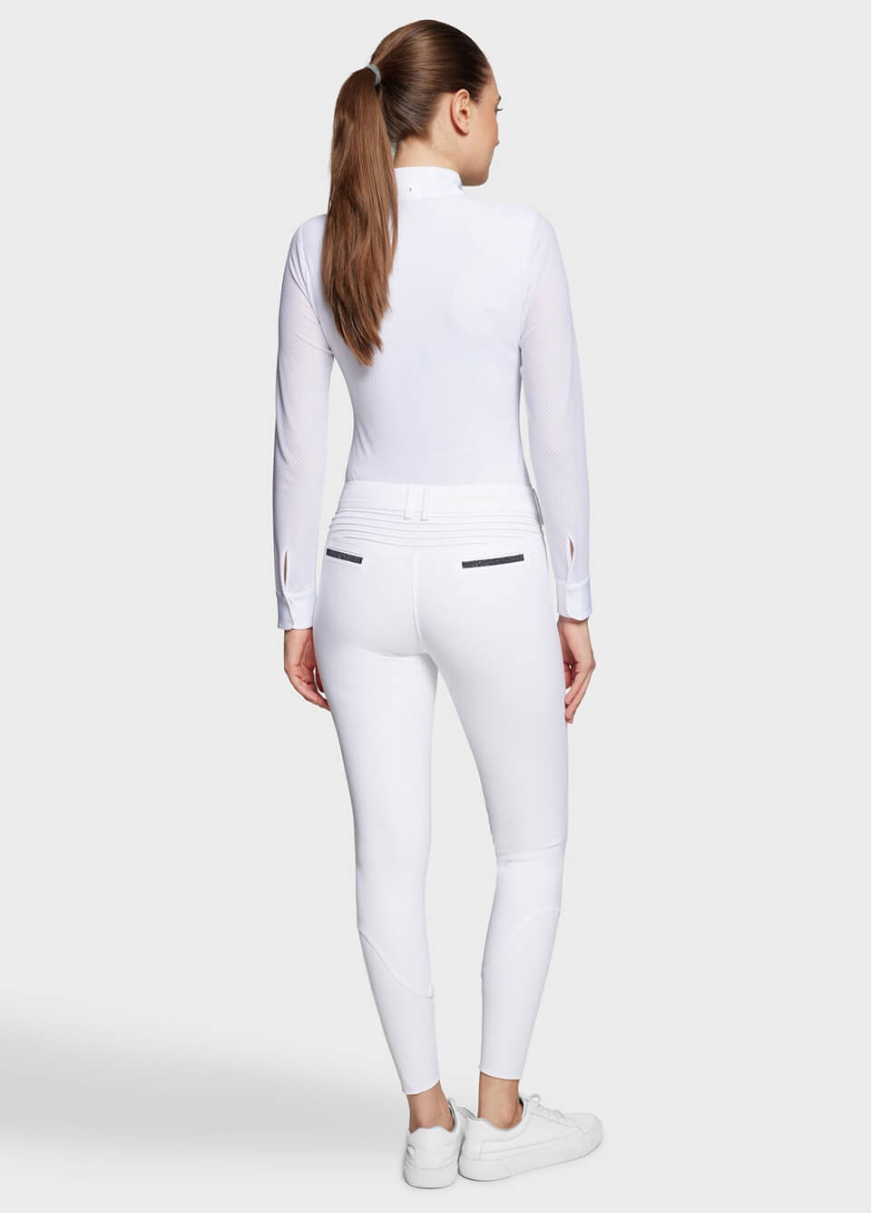 Samshield Adele Boreal Knee Grip Breeches - White Ocean Depth