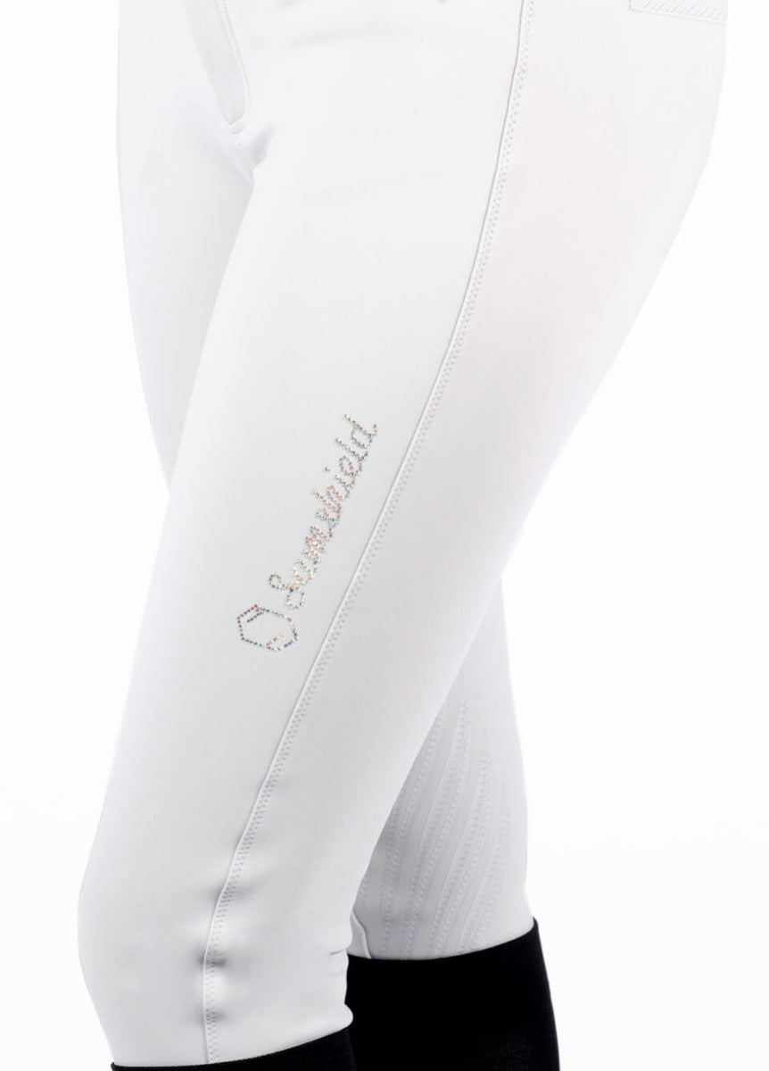Samshield Adele Holographic Knee Grip Breeches - White