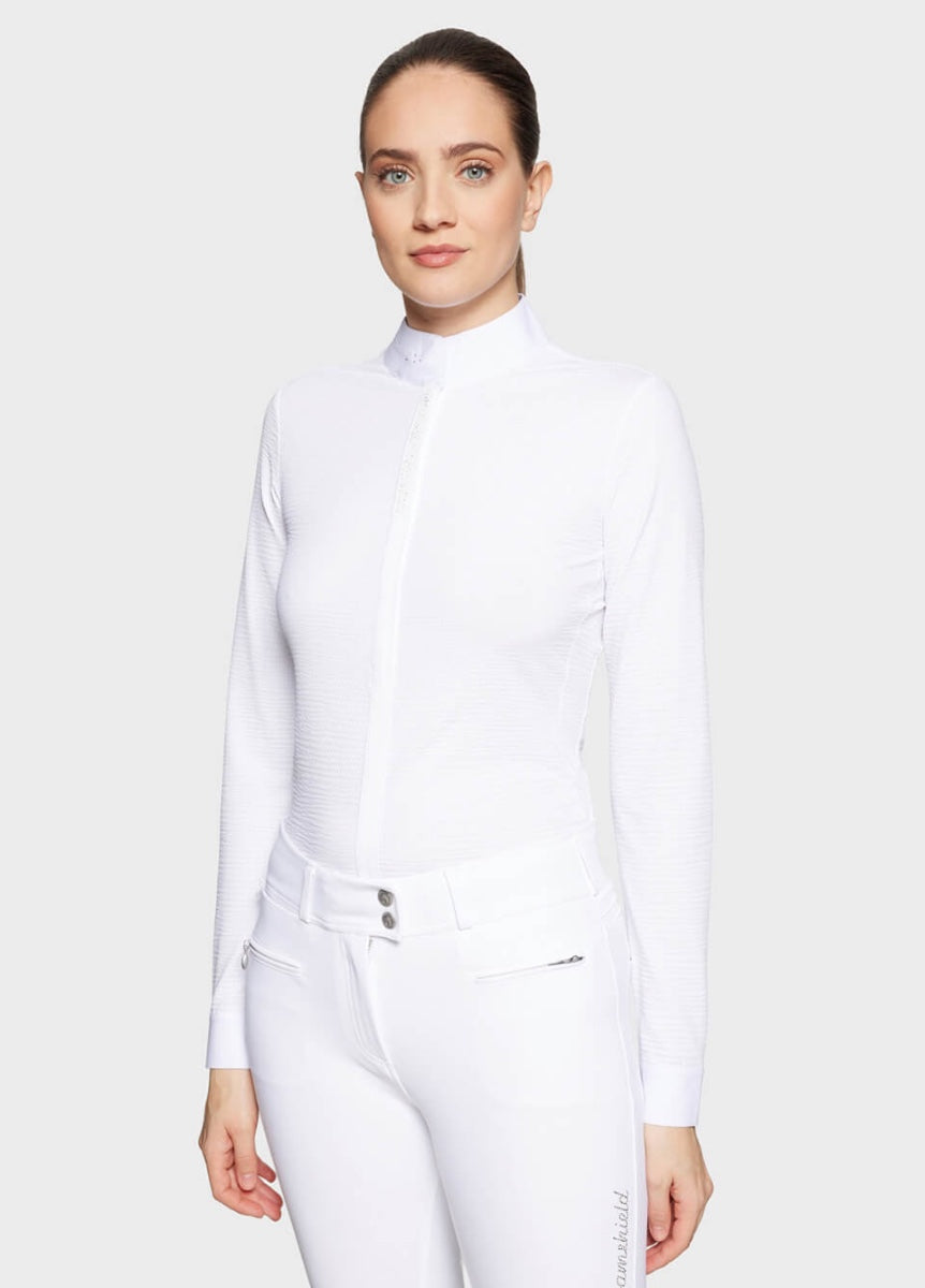 Samshield Jella Honeycomb Long Sleeve Show Shirt - White