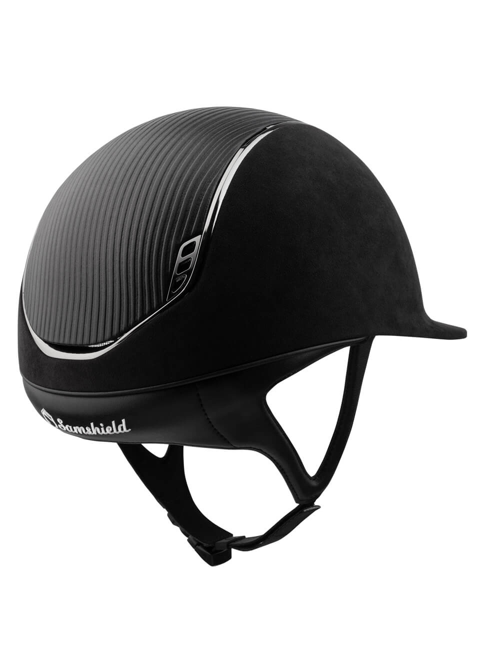 Samshield V2.0 Premium Alcantara Black Leather Top - Black/Black Chrome