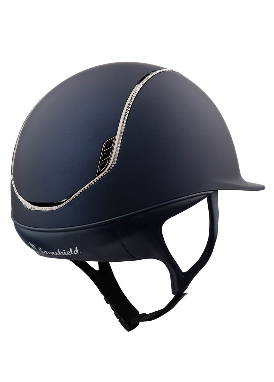 Samshield V2.0 Shadowmatt 300 Swarovski Trim - Blue/Black Chrome