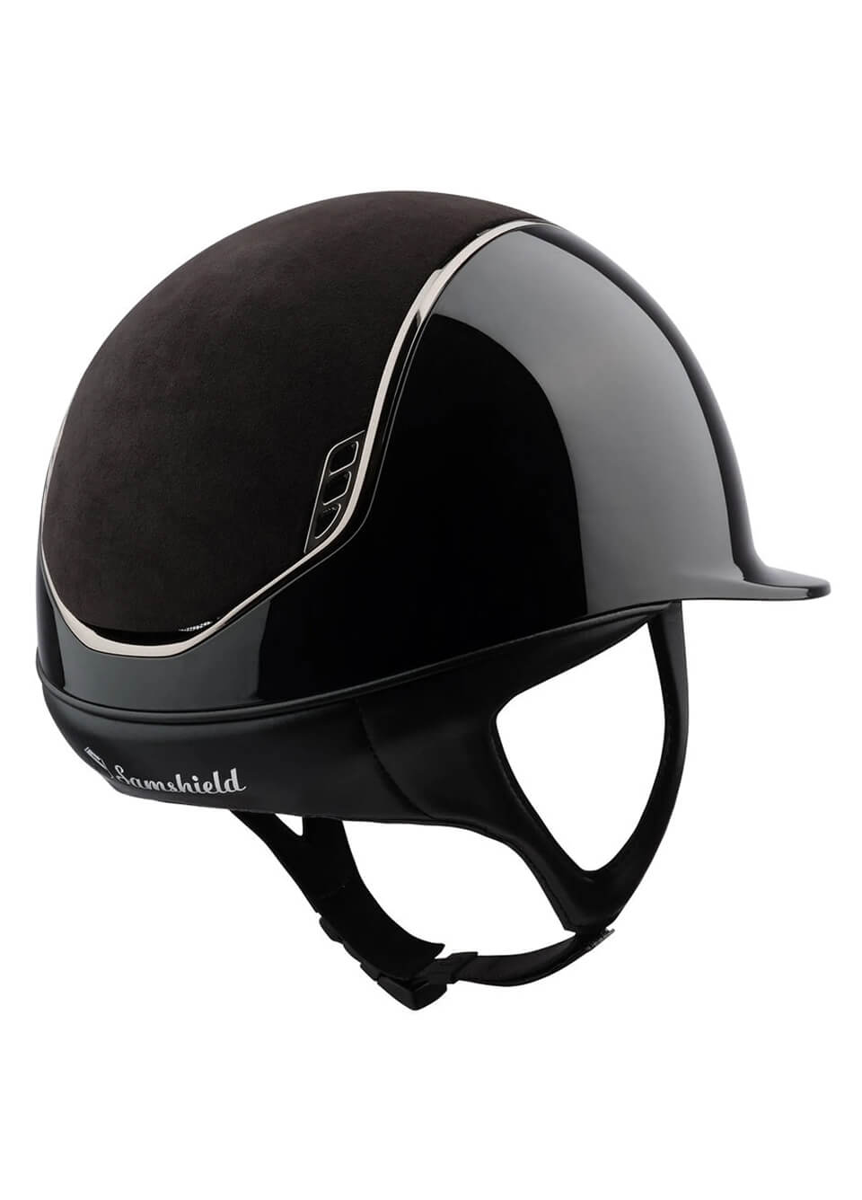 Samshield V2.0 Shadowglossy Alcantara Top Metal Eclipse Crystal Blazon Hat - Black