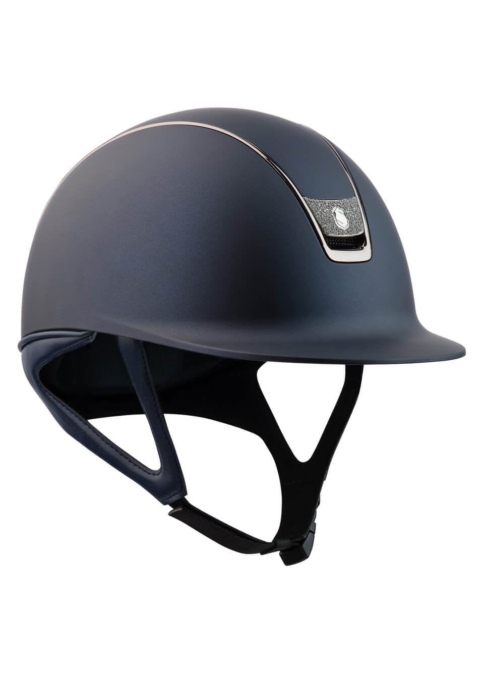 Samshield V2.0 Shadowmatt Hat Crystal Blazon - Blue/Silver Blazon