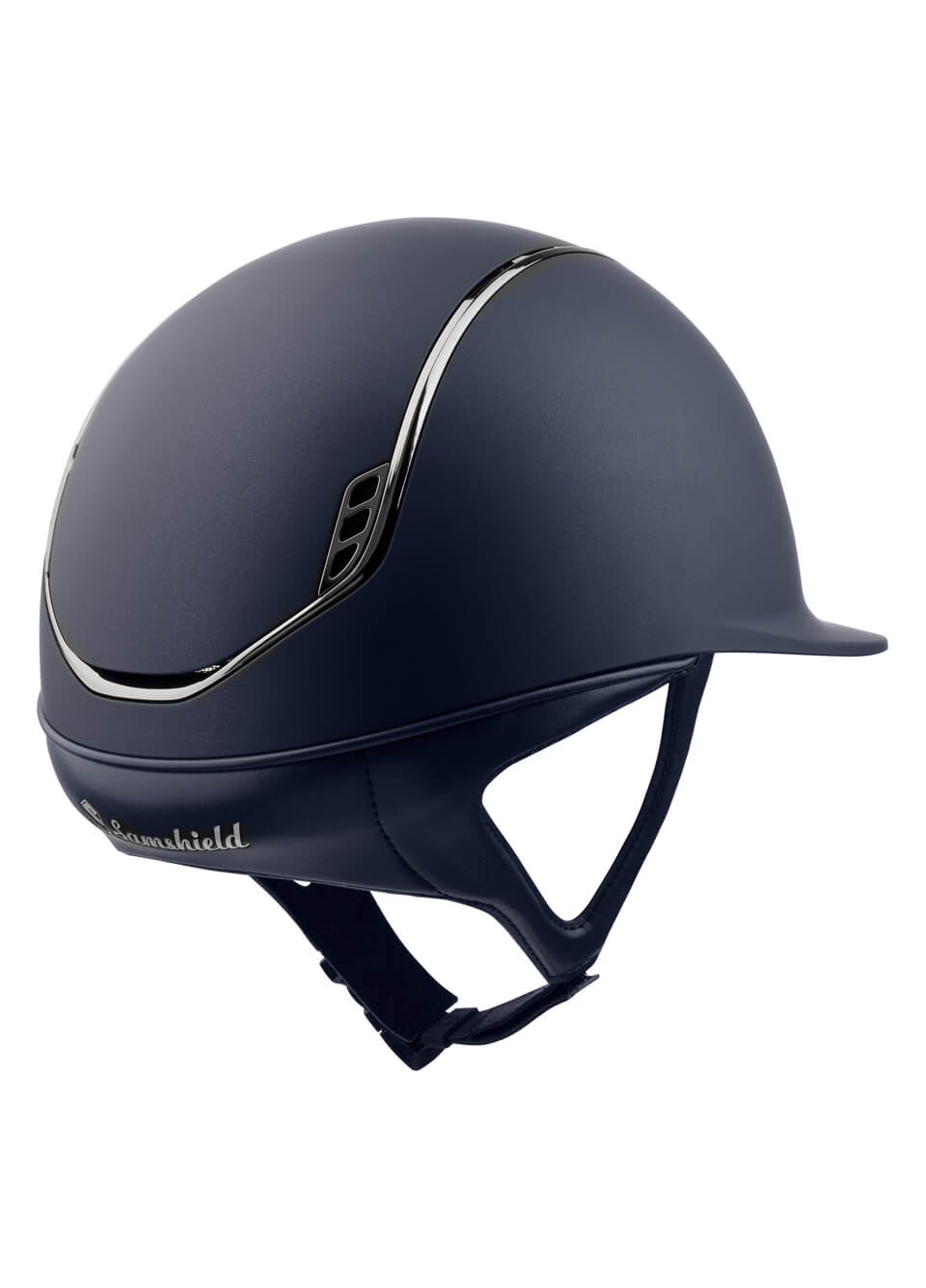 Samshield V2.0 Shadowmatt Hat Crystal Blazon - Blue/Silver Blazon