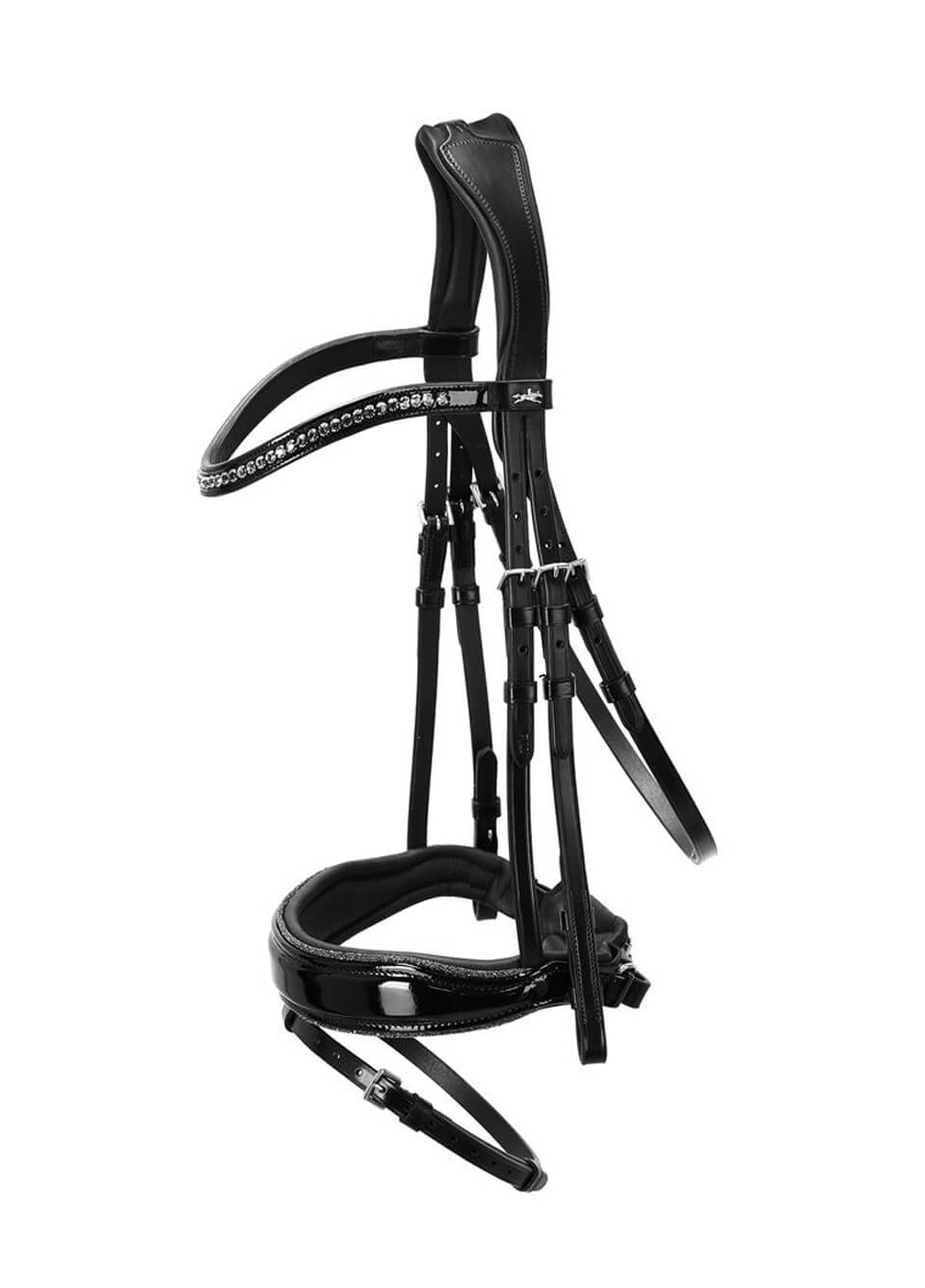 Schockemohle Stanford Glam Flash Bridle - Black/Patent