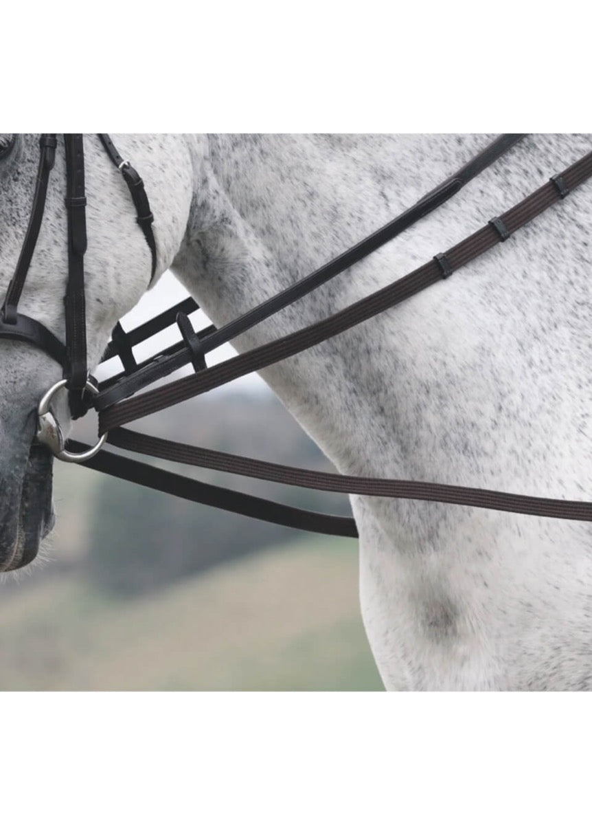 Shires GARA Cotton Web Draw Rein - Black
