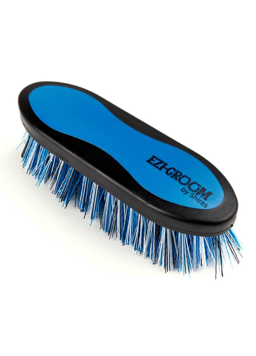 Shires EZI-GROOM Grip Dandy Brush - Bright Blue