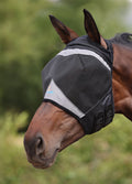 Shires Fine Mesh Fly Mask with Ear Holes - Jet