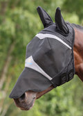 Shires Fine Mesh Fly Mask with Ears & Nose - Jet