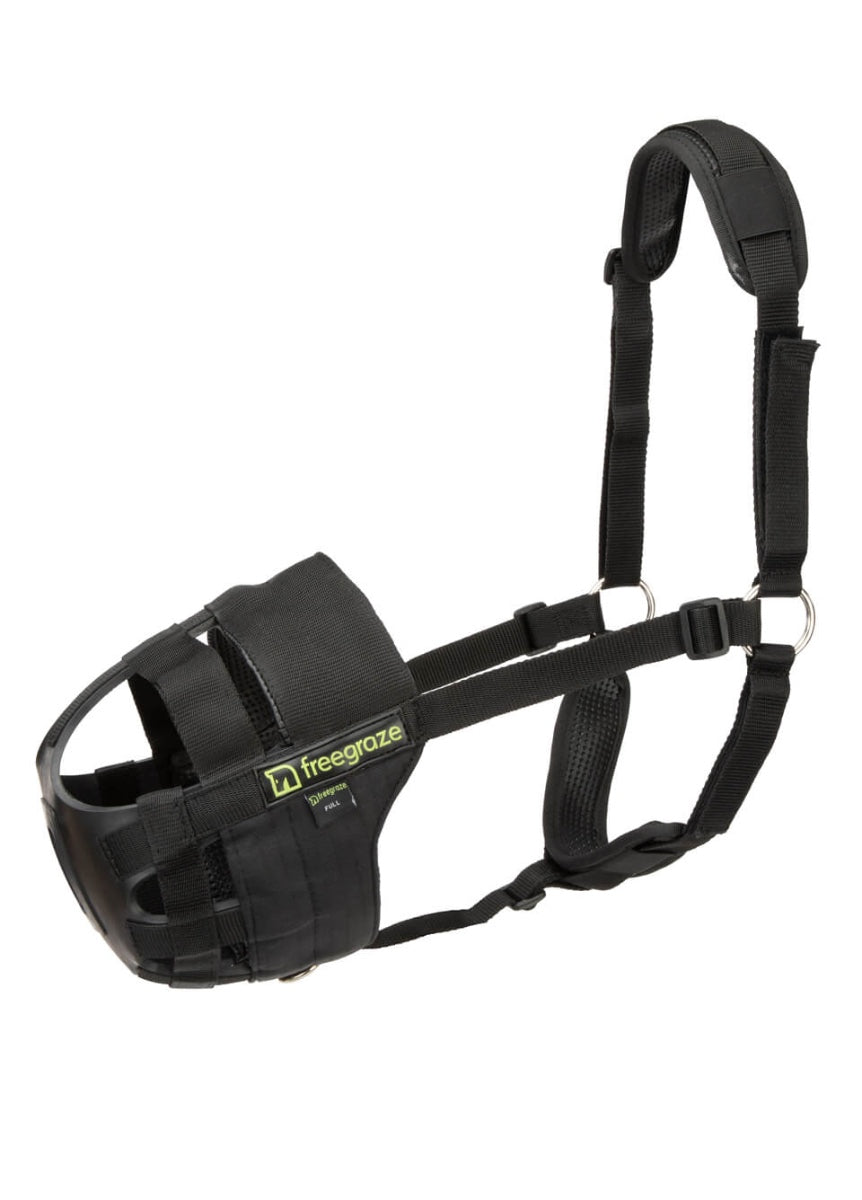 Shires Freegraze Airflow Grazing Muzzle - Black