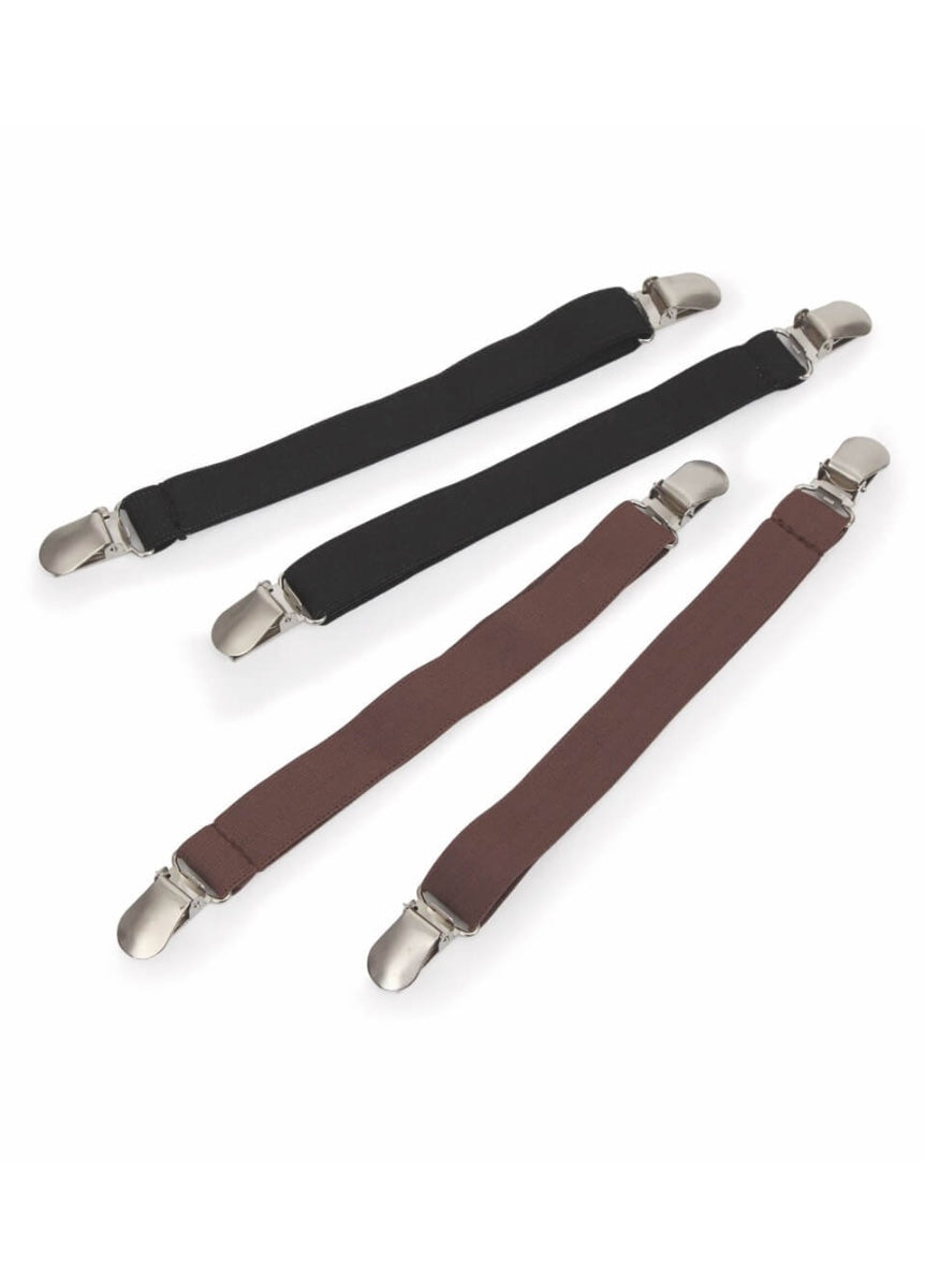 Shires Elastic Jodhpur Clips - Brown