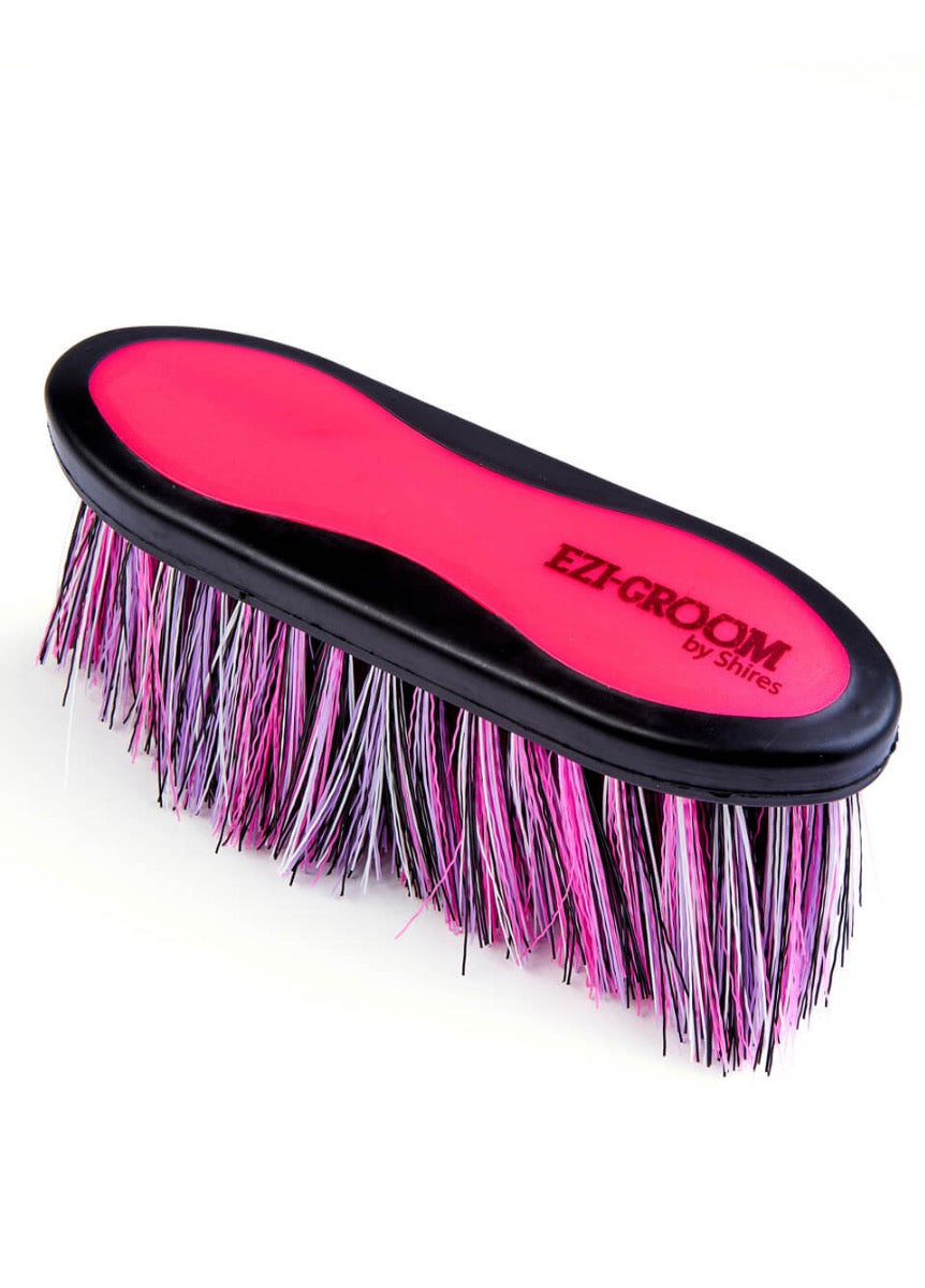Shires Long Bristle Dandy Brush - Bright Pink