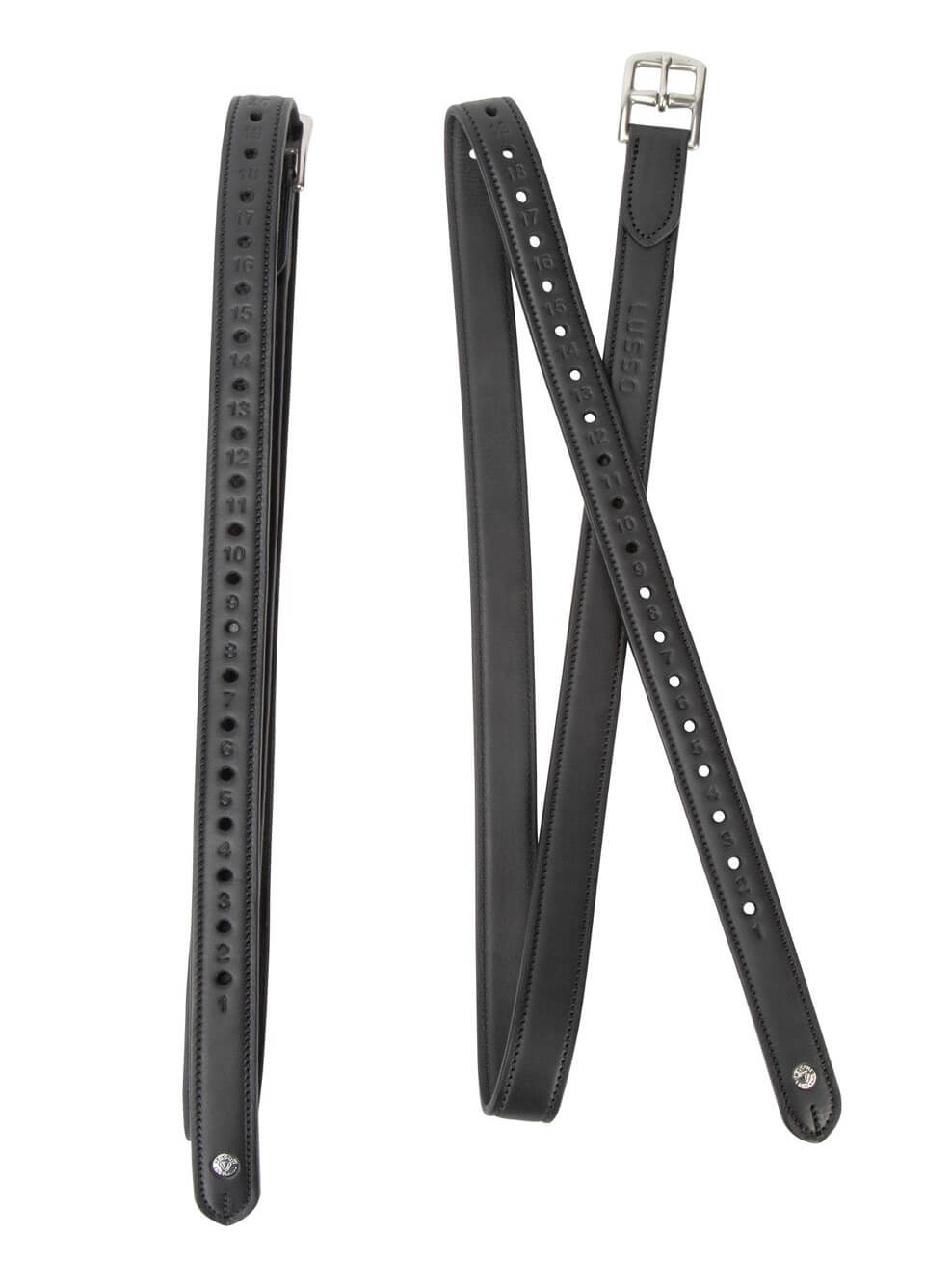 Shires Velociti Lusso Non Stretch Stirrup Leathers - Black