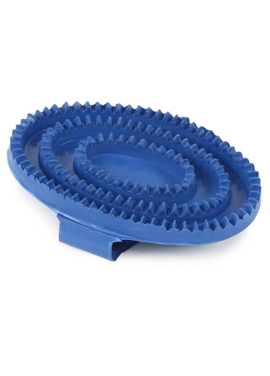 Shires Rubber Curry Comb - Blue