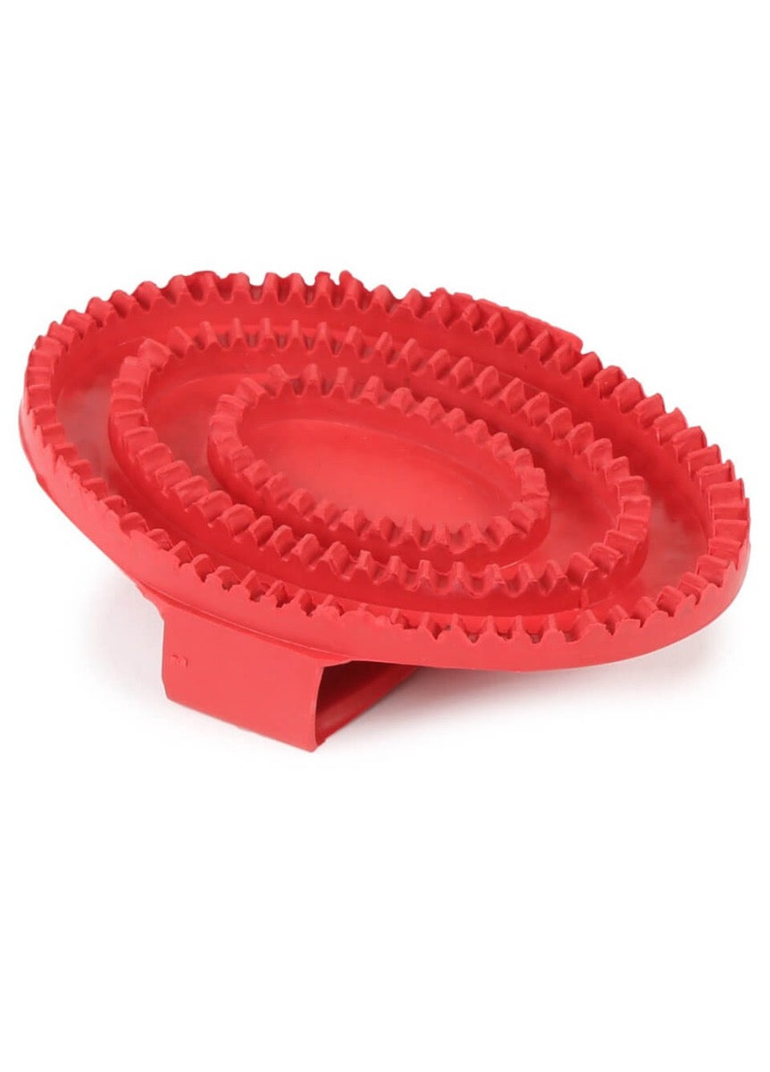 Shires Rubber Curry Comb - Red