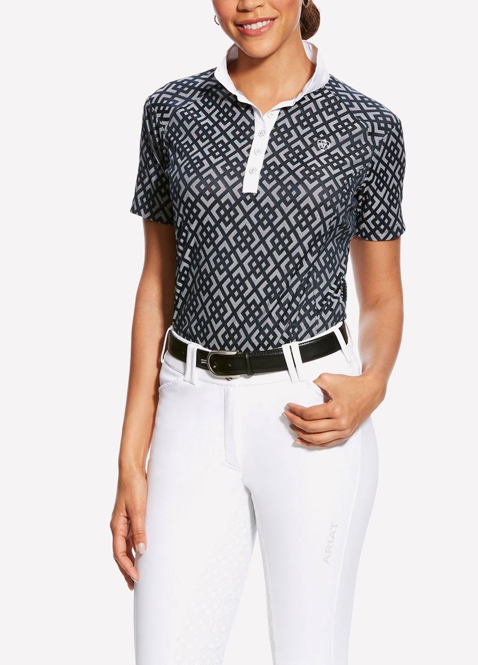 Ariat Ladies Showstopper Show Shirt - Darkest Sapphire