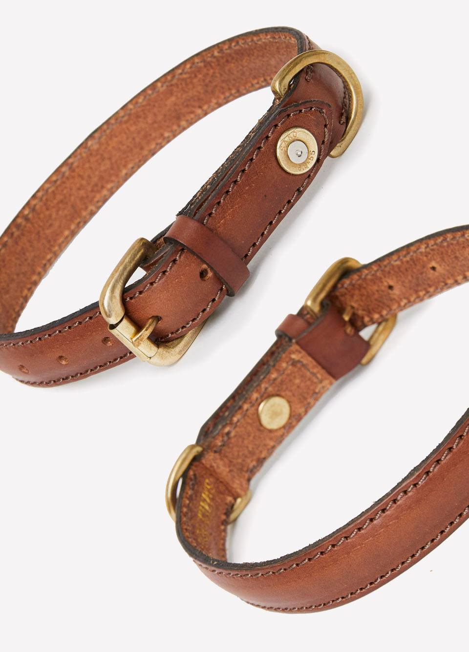 Hickes & Hides Stanway Tip Field Dog Collar - Cognac