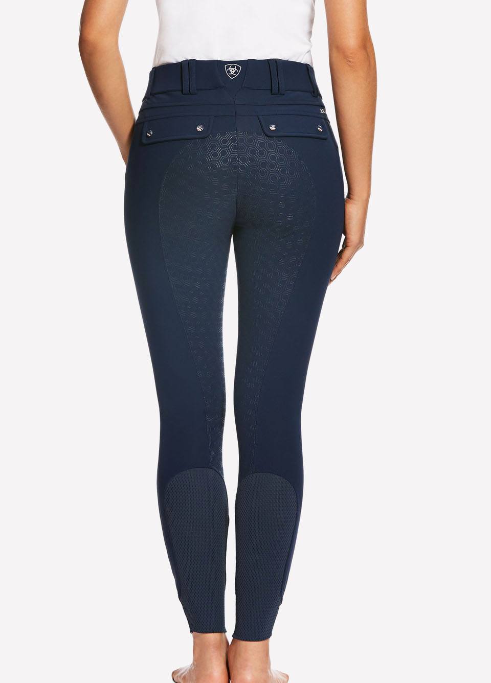 Ariat Womens Tri Factor Full Seat Breeches - Navy