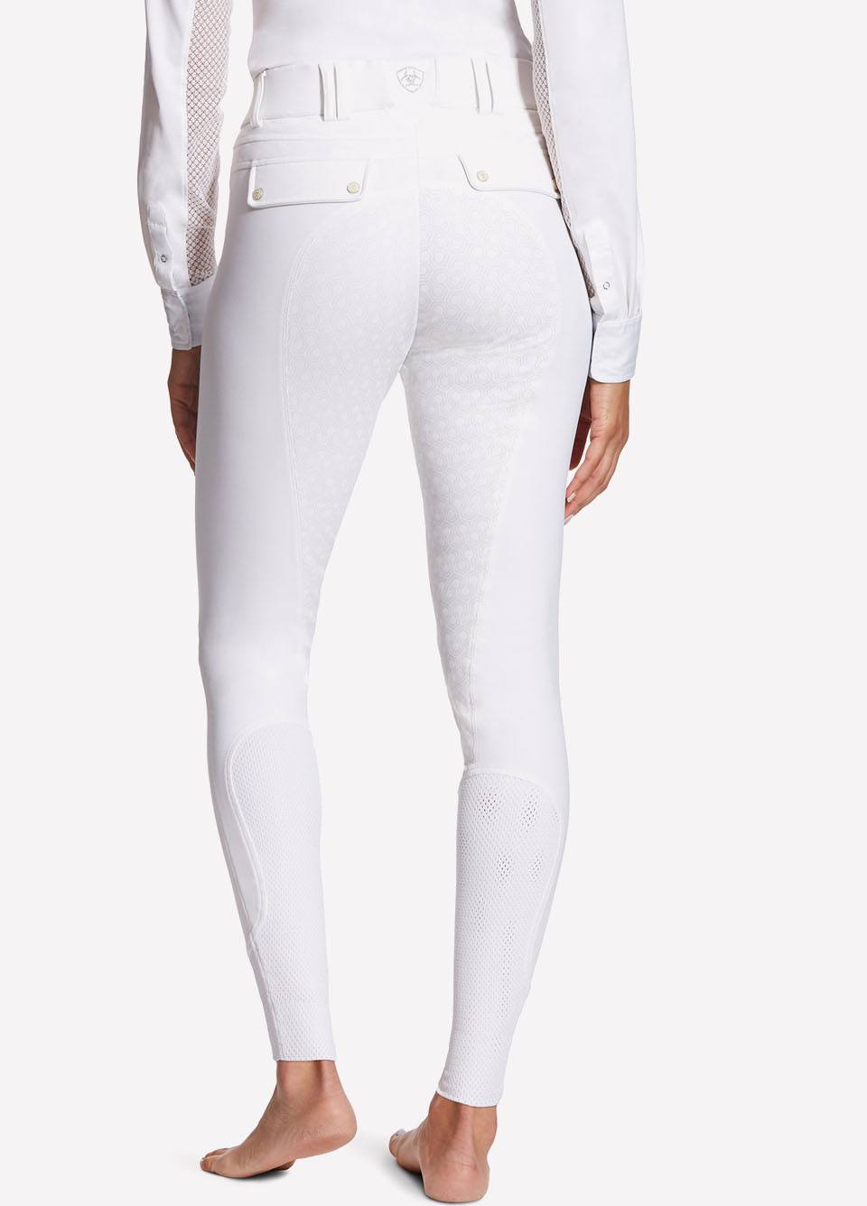 Ariat Womens Tri Factor Full Seat Breeches - White