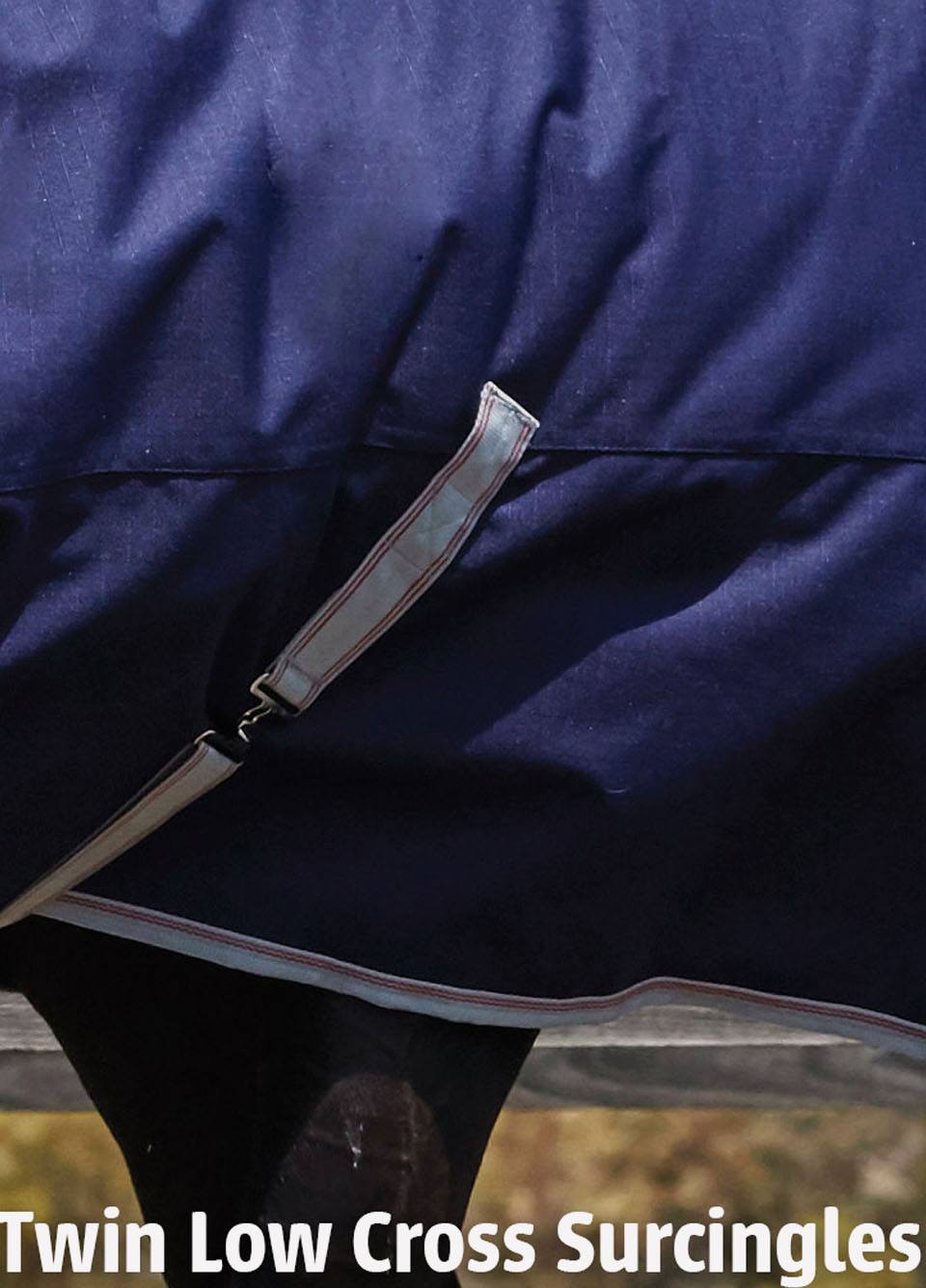 Weatherbeeta ComFiTec Essential Combo Lite Plus Turnout Rug - Navy/Silver/Red