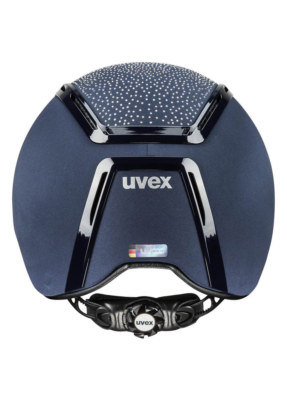Uvex Exxeed Flash Riding Hat - Navy Satin