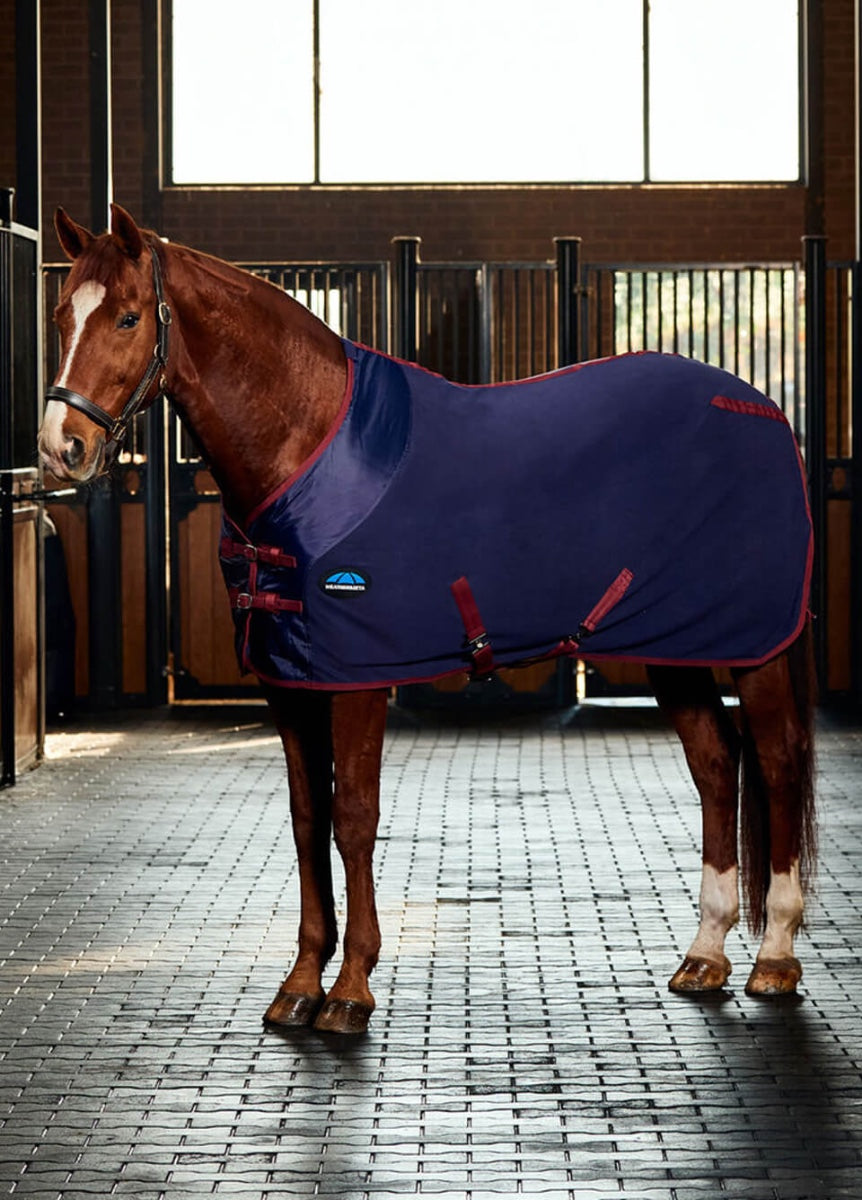 Weatherbeeta Anti-Static Fleece Cooler Standard Neck - Navy/Burgundy