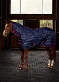 Weatherbeeta ComFITec Channel Quilt 210D Combo Stable 100g - Navy/Burgundy