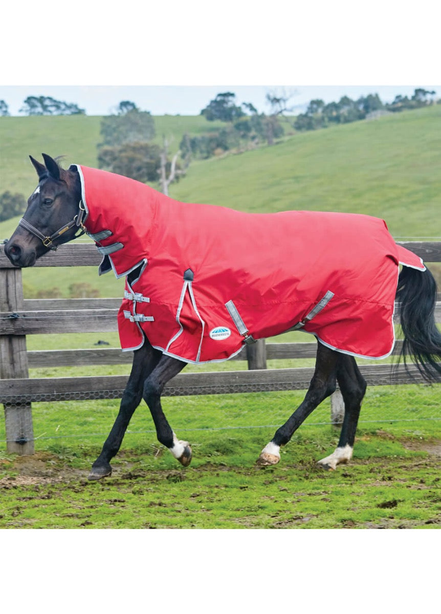 Weatherbeeta ComFITec Classic Combo Neck Medium/Lite - Red/Silver