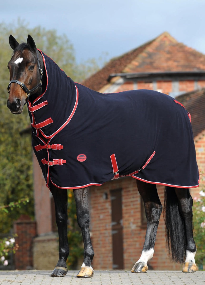 Weatherbeeta Fleece Cooler Combo Neck - Navy/Red/White