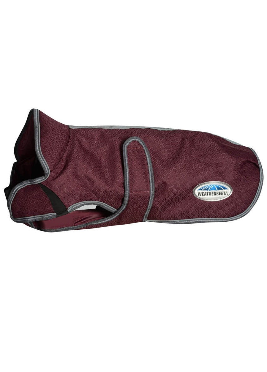 Weatherbeeta ComFITec Premier Free Parka Deluxe Dog Coat Medium - Maroon/Grey/White