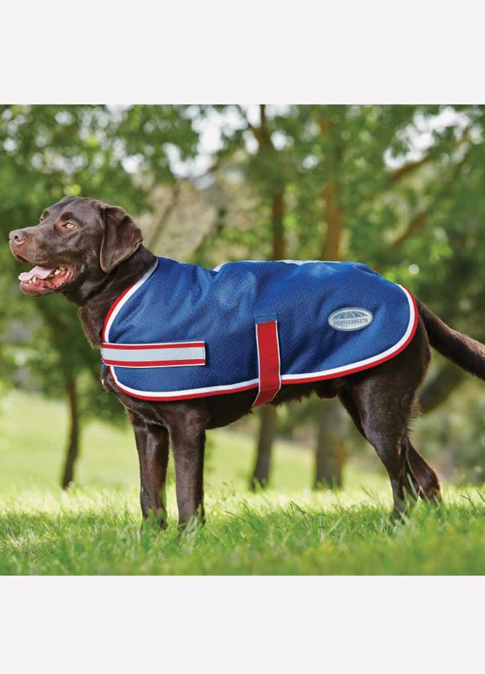 Weatherbeeta Parka 1200D Dog Coat - Navy/Red/White